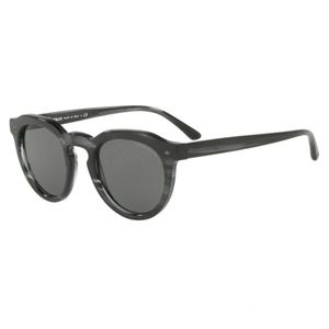 GIORGIO ARMANI Gray Striped Polarized Sunglasses